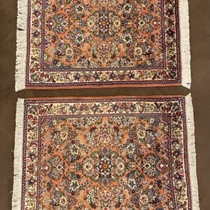 Tappeto Persiano Sarugh Coppia semi antico 82 x 73 , 80 x 70 cm