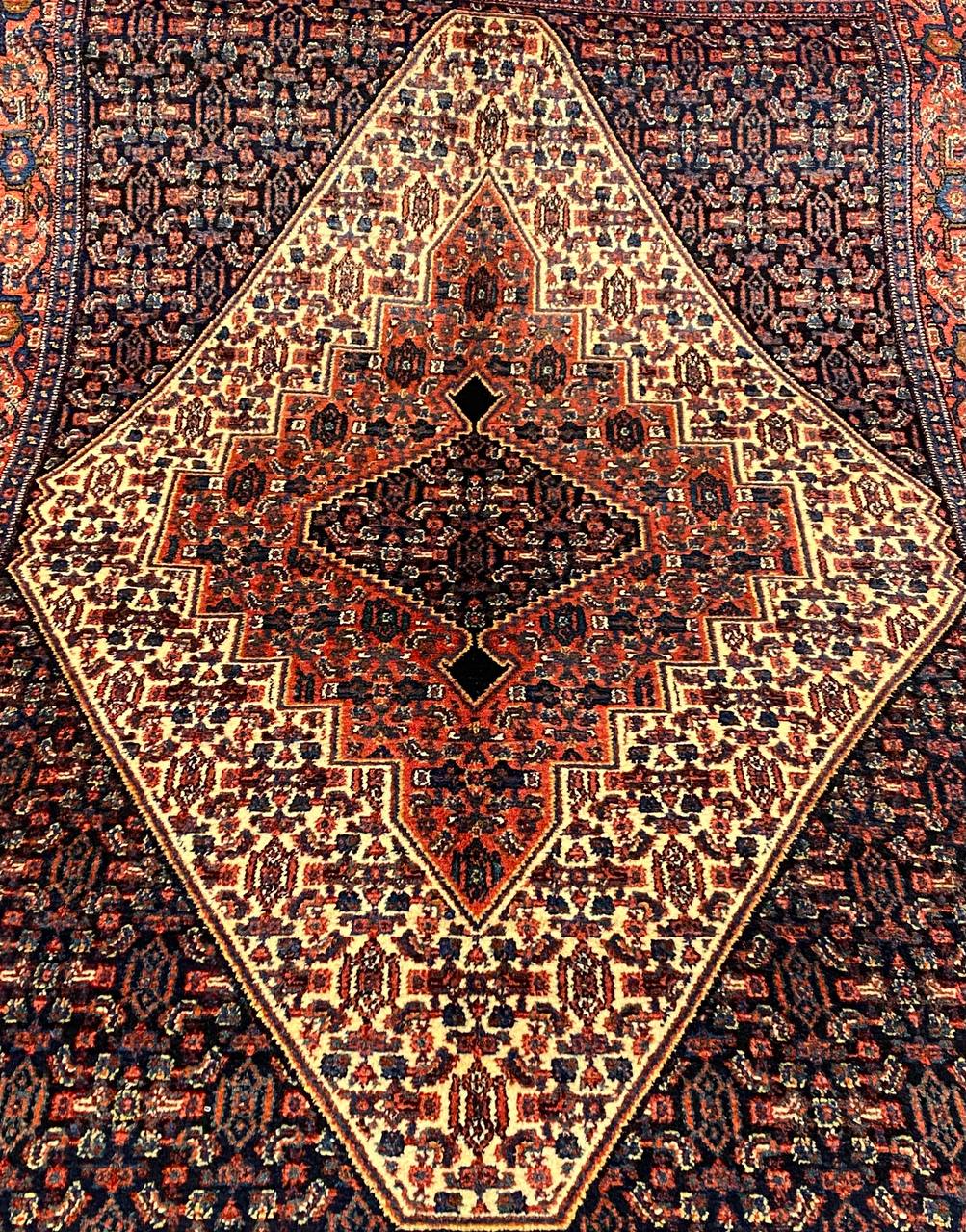 Tappeto Persiano Senneh semi antico 208 x 135 cm - immagine 6