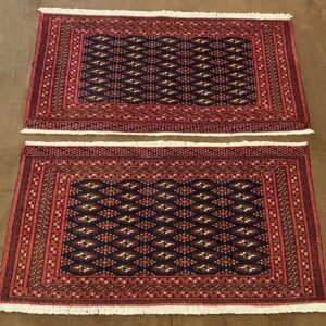 Tappeto Persiano Turkomen Coppia 125 x 63 , 122 x 65 cm