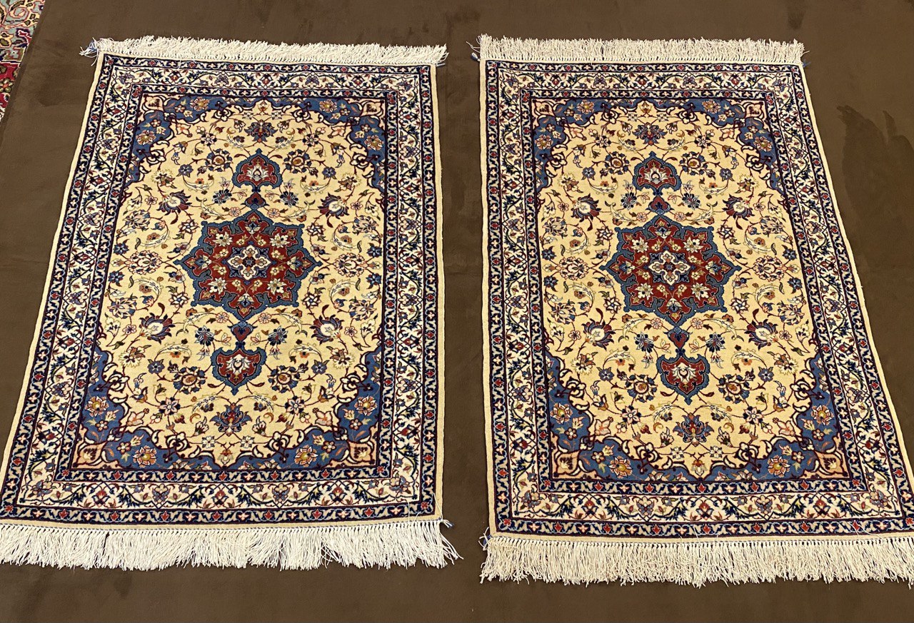 Tappeto Persiano Isfahan Coppia 105 x 70 cm - immagine 4
