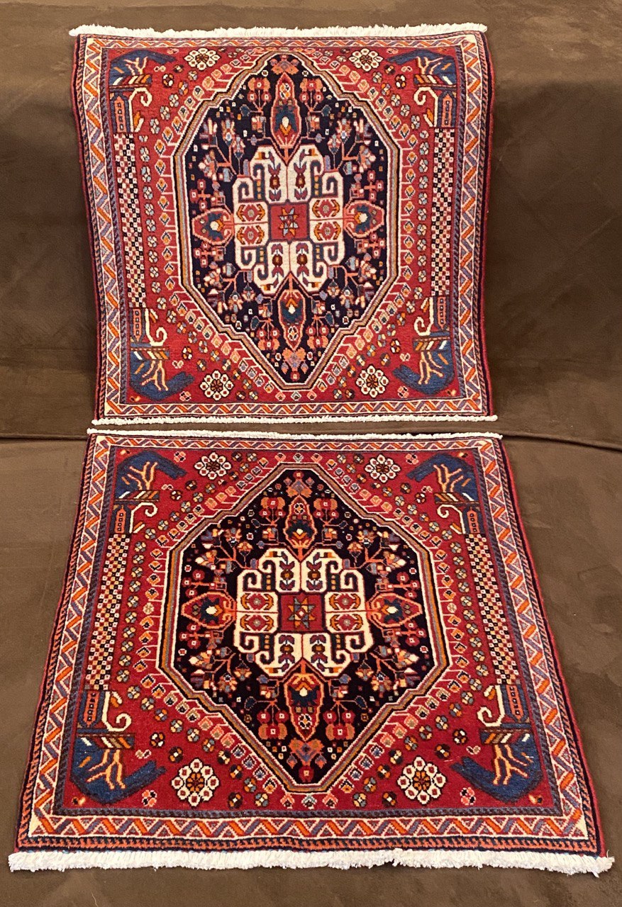 Coppia Tappeto Persiano Qashqai 70 x 64 cm - immagine 4