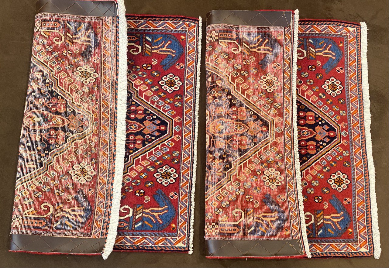 Coppia Tappeto Persiano Qashqai 70 x 64 cm - immagine 3
