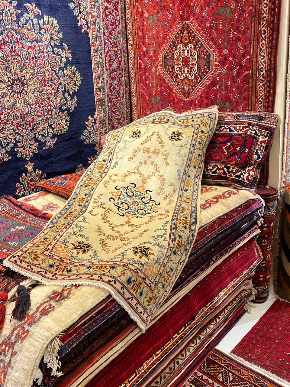 Tappeto Persiano Kashan semi antico 150 x 70 cm - immagine 7