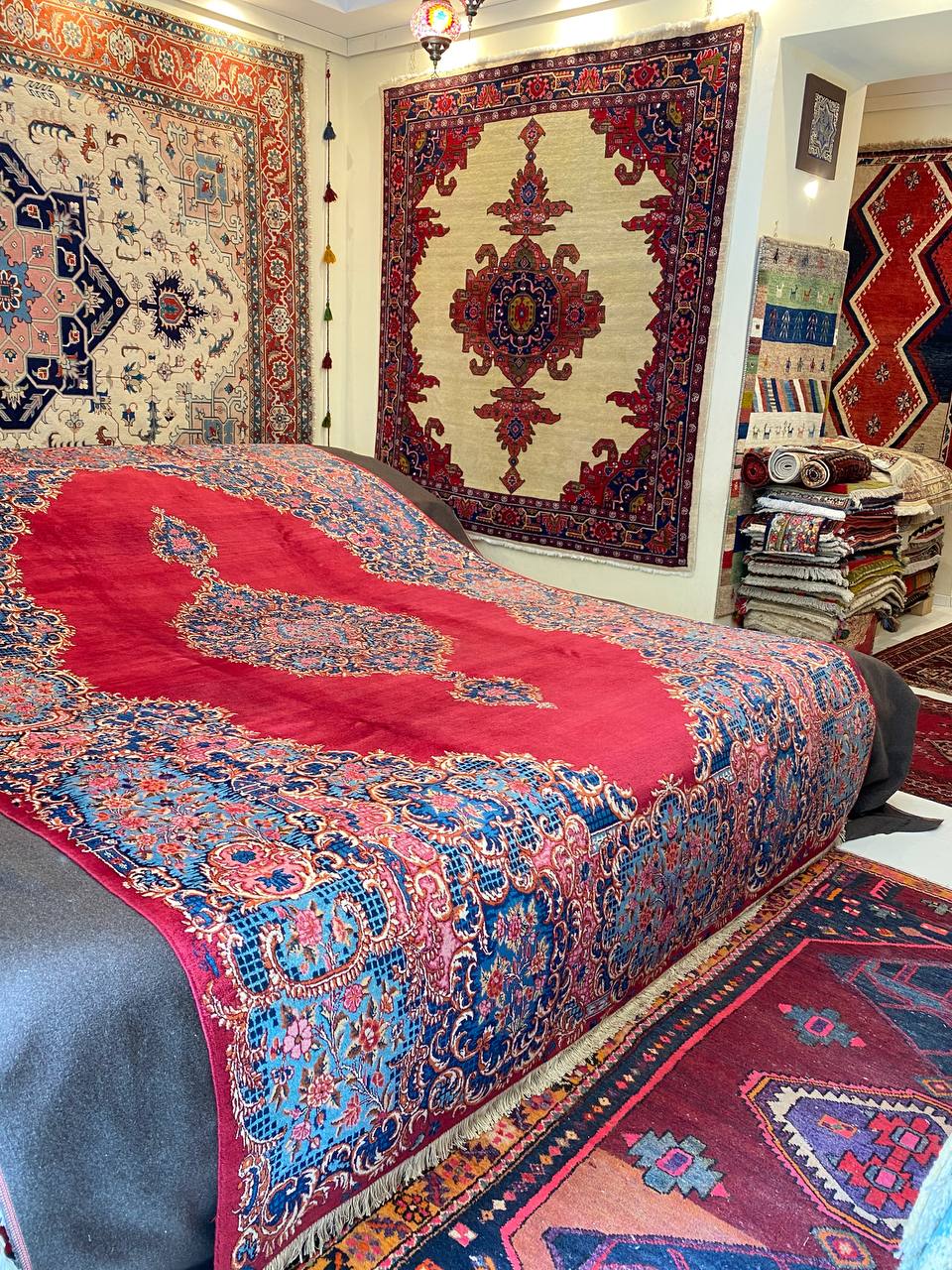 Tappeto Persiano Mashad semi antico 352 x 240 cm - immagine 11