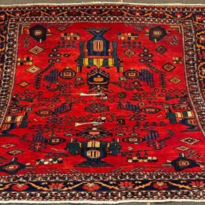 Tappeto Persiano Afshari semi antico 175 x 140 cm