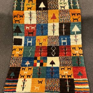 Tappeto Persiano Gabbeh Kashkuli 90 x 60 cm
