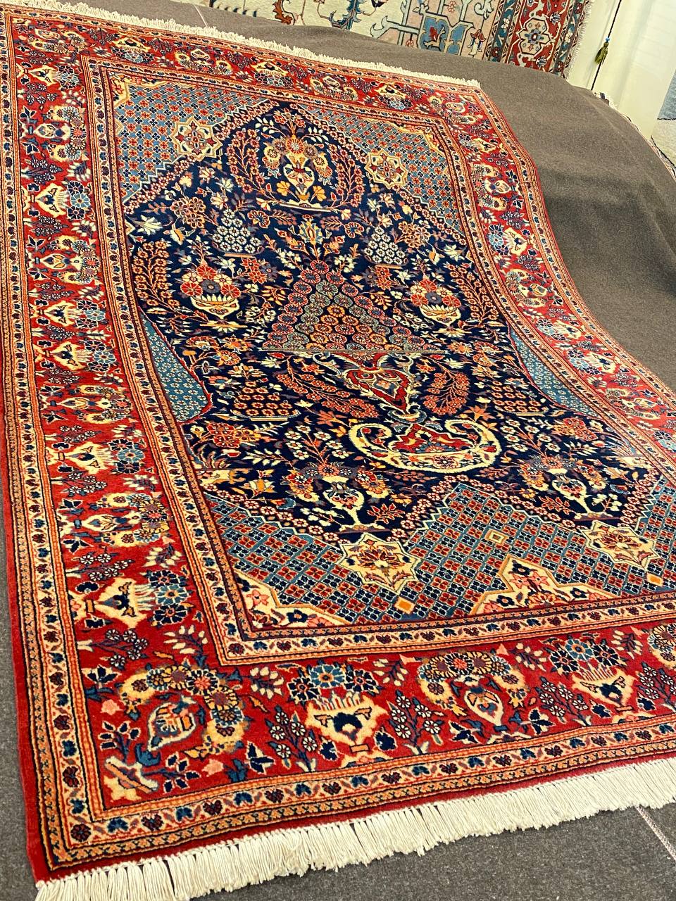 Tappeto Persiano Keshan semi antico 213 x 140 cm - immagine 2