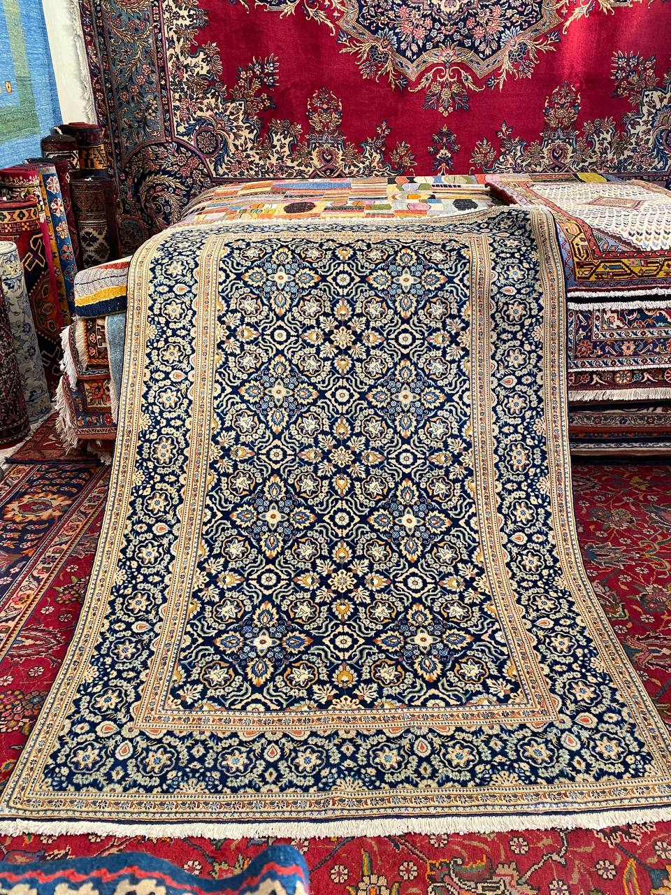 Tappeto Persiano Kashan Shadsar 207 x 138 cm - immagine 9
