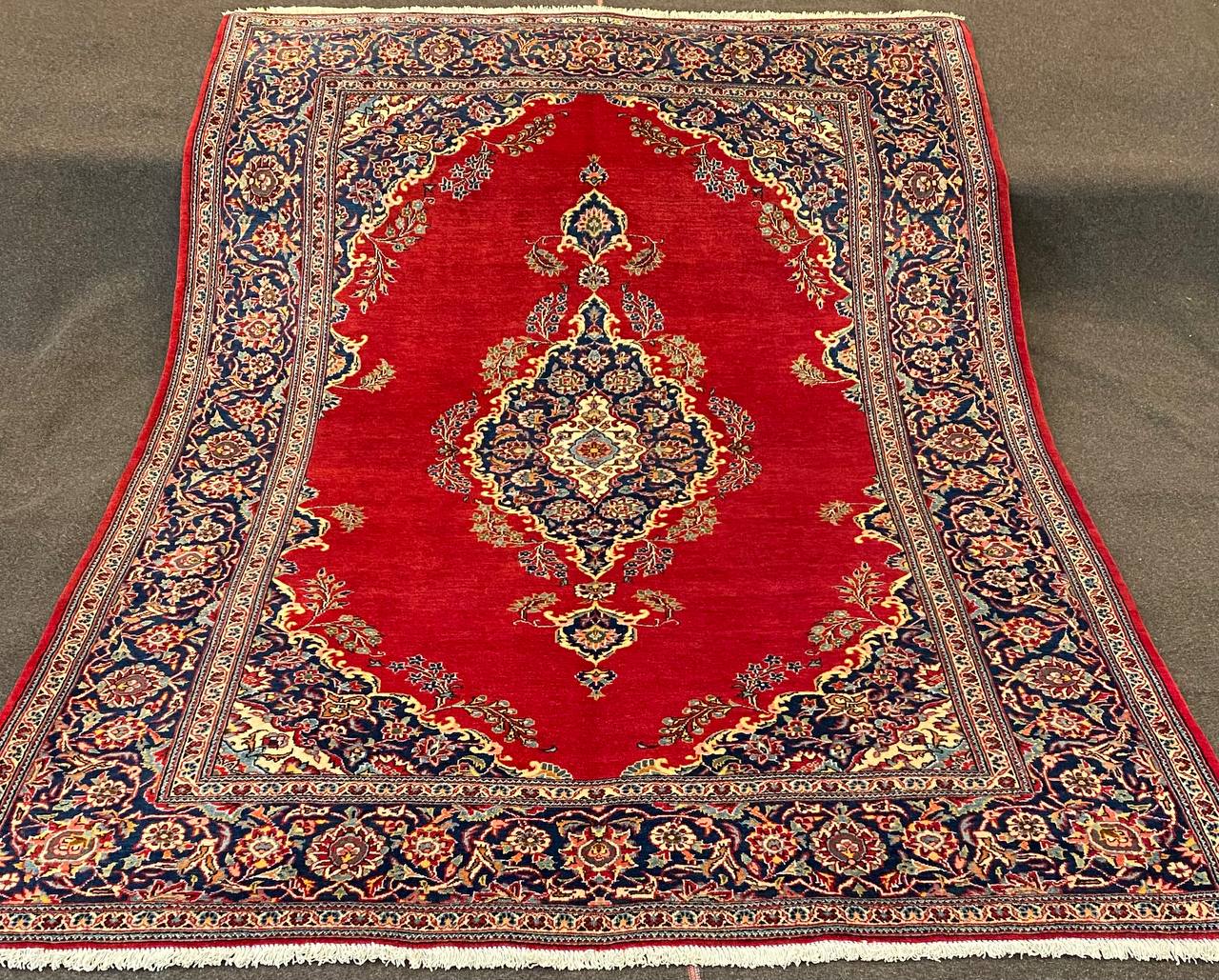 Tappeto Persiano Kashan semi antico 208 x 140 cm