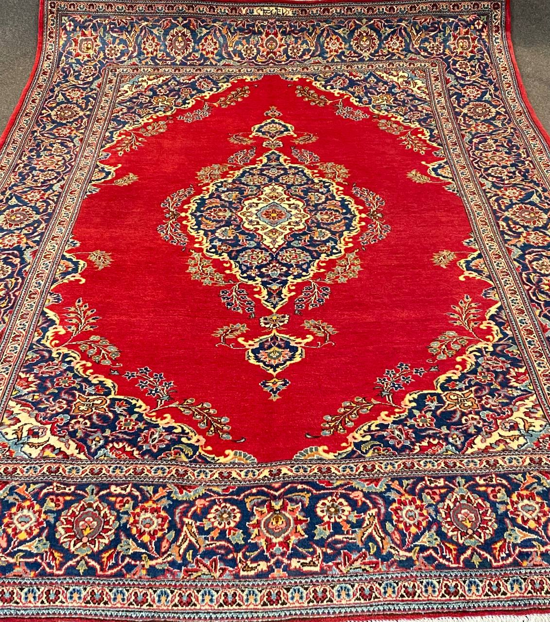 Tappeto Persiano Kashan semi antico 208 x 140 cm - immagine 6