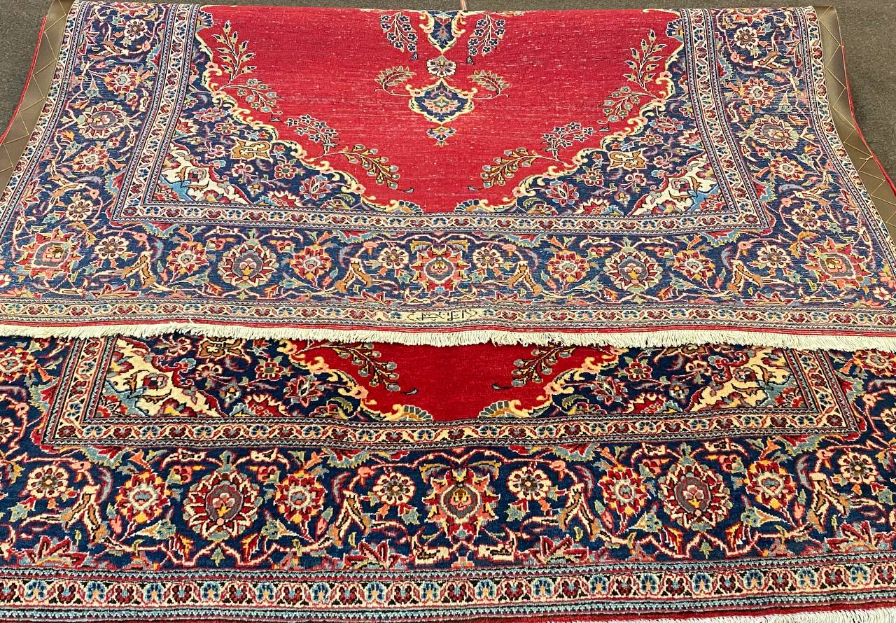 Tappeto Persiano Kashan semi antico 208 x 140 cm - immagine 8