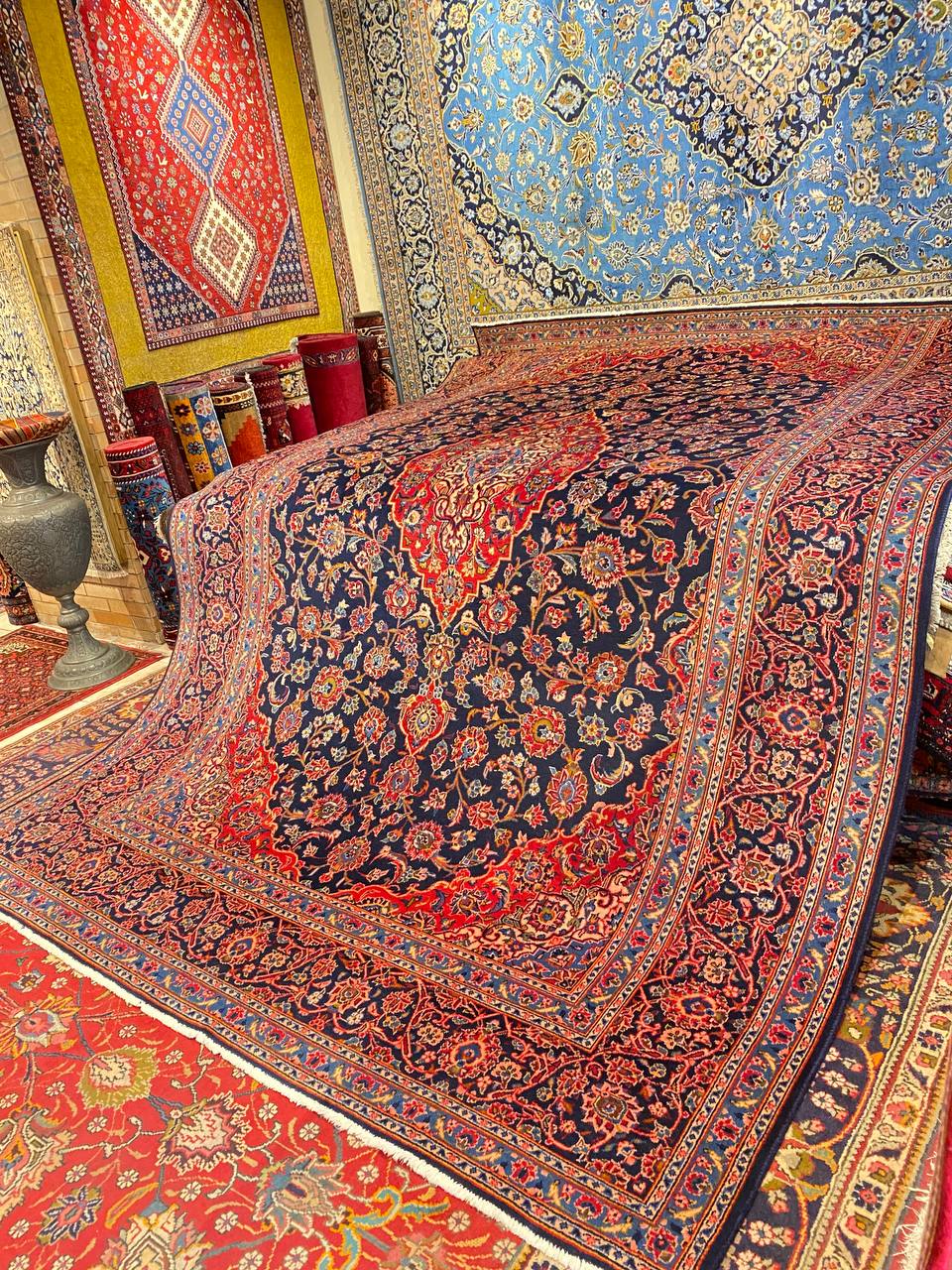 Tappeto Persiano Kashan patina 340 x 230 cm - immagine 8
